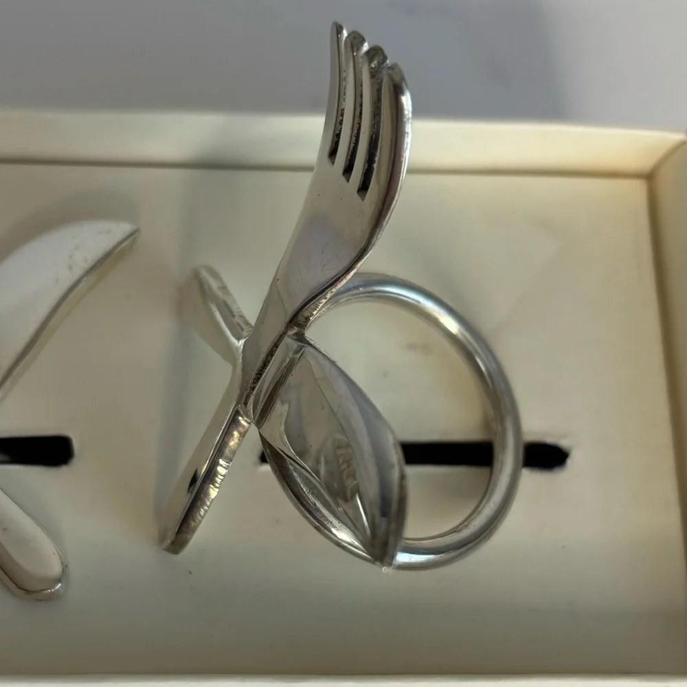 NAPKIN RINGS (PIER 1 FORK/KNIFE) (SET OF 4)
